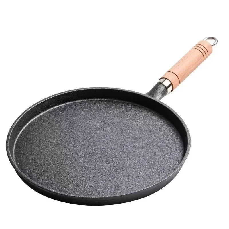 Mini Pancake Griddle - 26cm 주철 프라이팬 코팅되지 않은 붙지