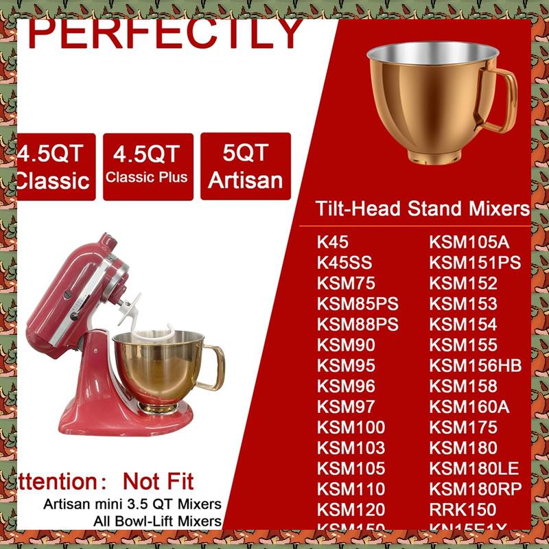 Kitchenaid Mixer Artisan 5Qt - ABLQ 5 QT 스테인레스 스틸 믹서