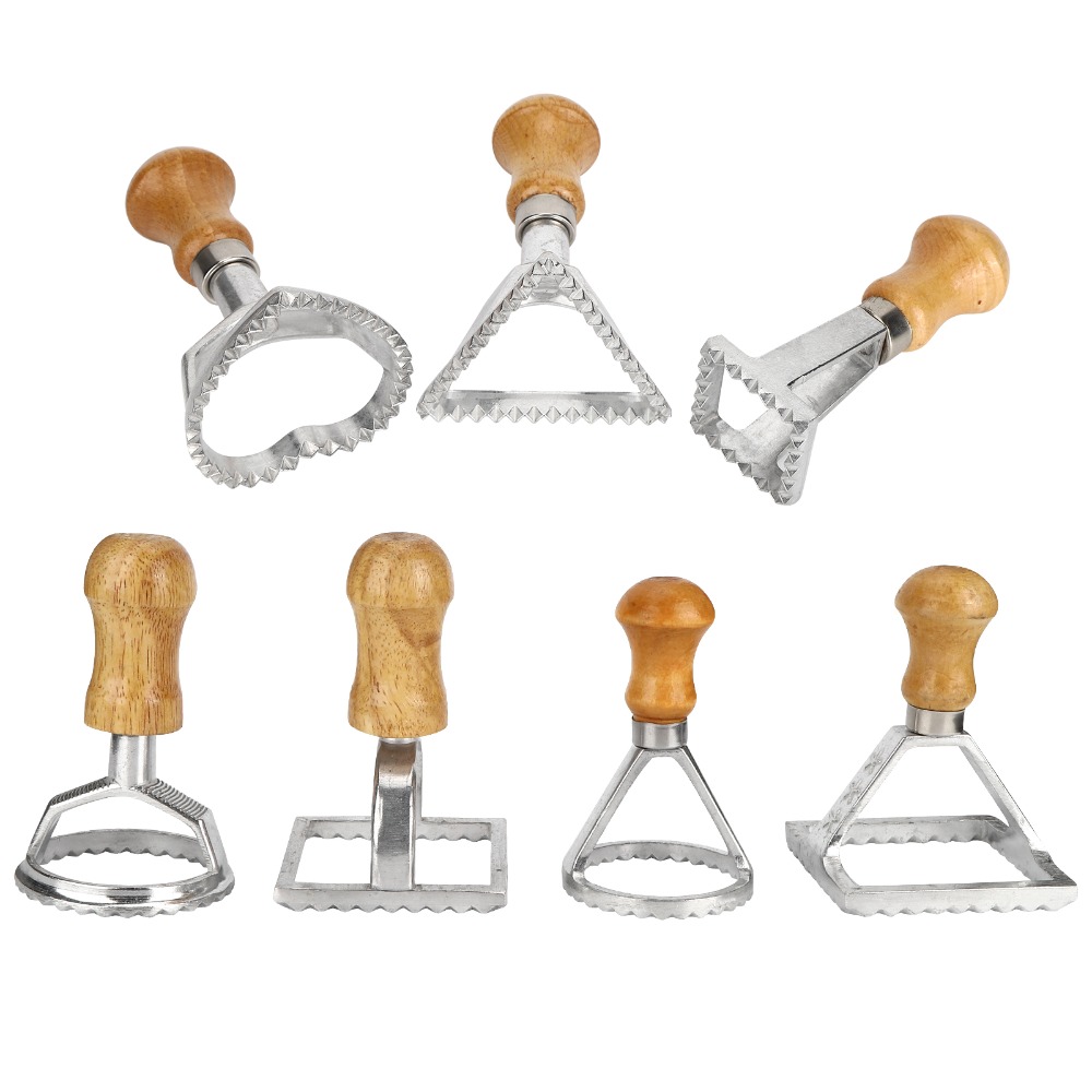 Dumpling Press Set - 7개의 개별형 수직 라비올리 커터 세트,