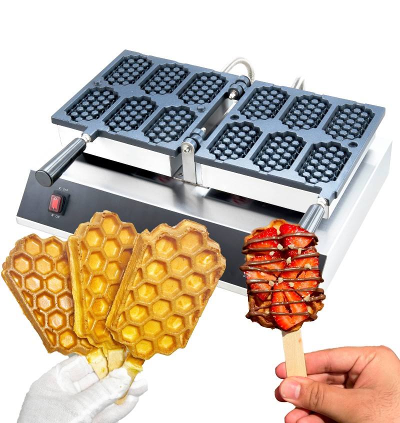 허니콤 상업용 스틱 와플 메이커 팬 에그렛 벨기에 와플 - Egg Waffle Pan 리뷰 및 가격