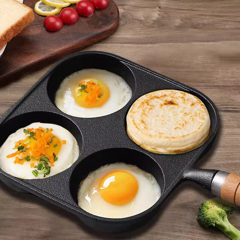 4홀 논스틱 오믈렛 계란 프라이팬, 가스 및 인덕션 쿡 - Egg Waffle Pan 리뷰 및 가격