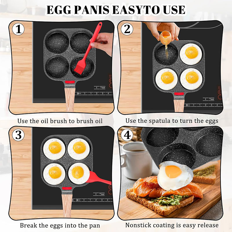 뚜껑이 있는 깊은 계란 프라이팬 4컵 논스틱 화강암 오 - Mini Pancake Griddle 리뷰 및 가격