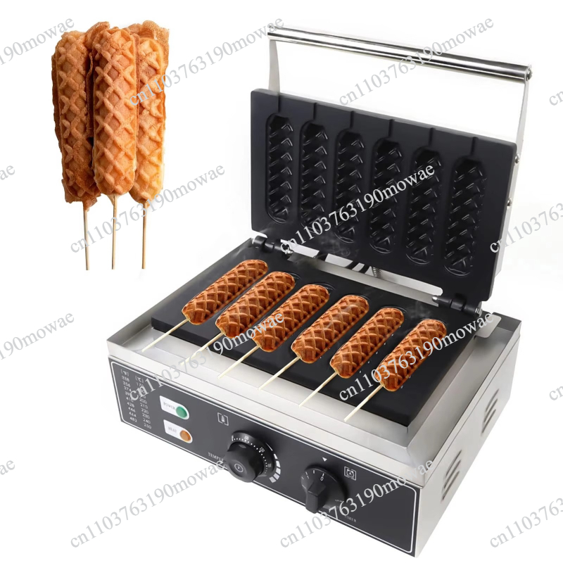 6구 논스틱 와플바 메이커 스테인리스 스틸 와플바 메이 - Corn Dog Stick 리뷰 및 가격