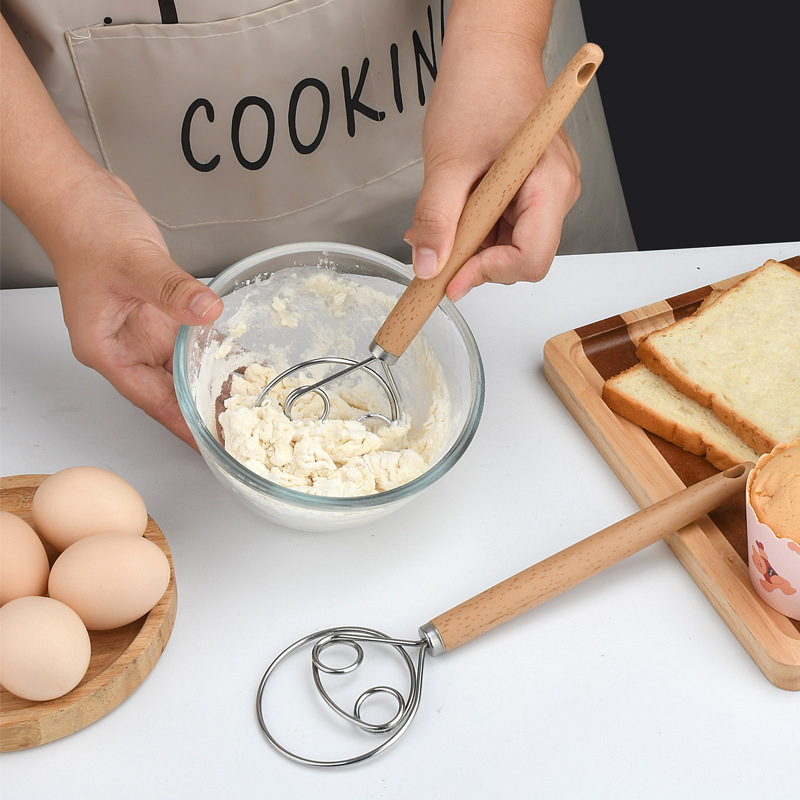 새로운·10인치 스테인레스 스틸 핸드 믹서(나무 손잡이 - Danish Pancake Pan 리뷰 및 가격