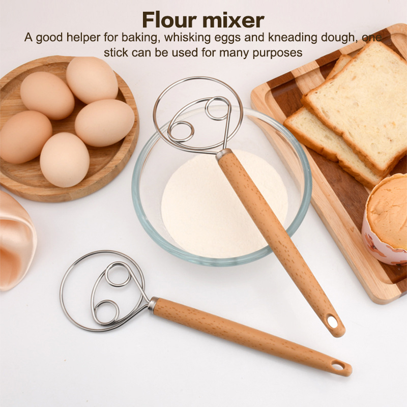 새로운·10인치 스테인레스 스틸 핸드 믹서(나무 손잡이 - Danish Pancake Pan 리뷰 및 가격